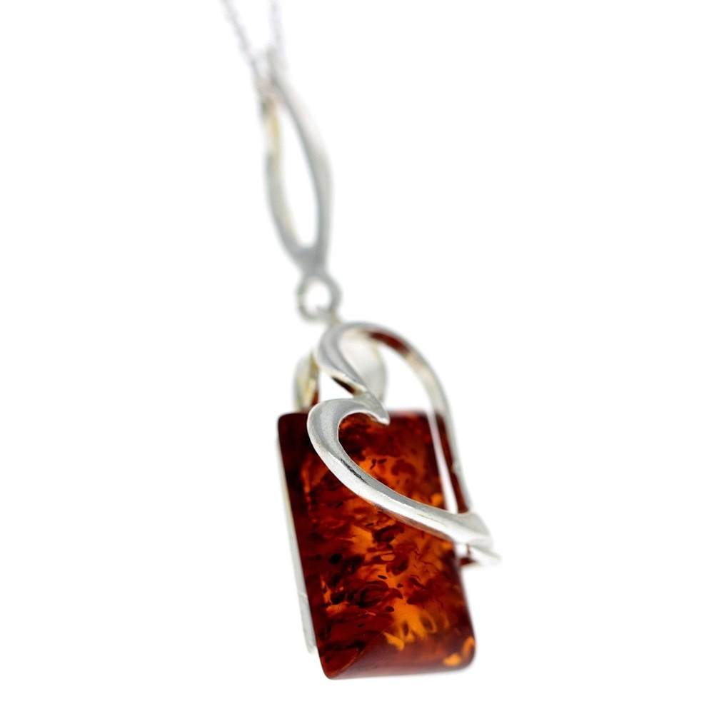 925 Sterling Silver & Baltic Amber Classic Pendant - G231S