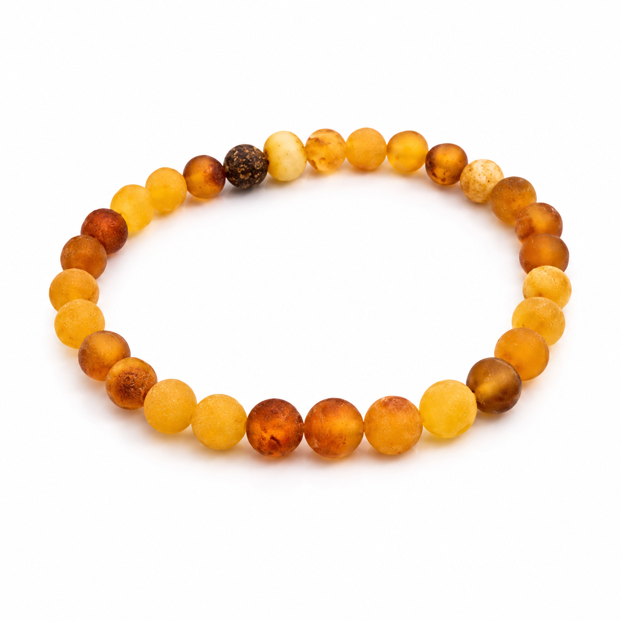 Genuine Natural Raw Baltic Amber Irregular Cabochons Luxurious Bracelet - JBT001