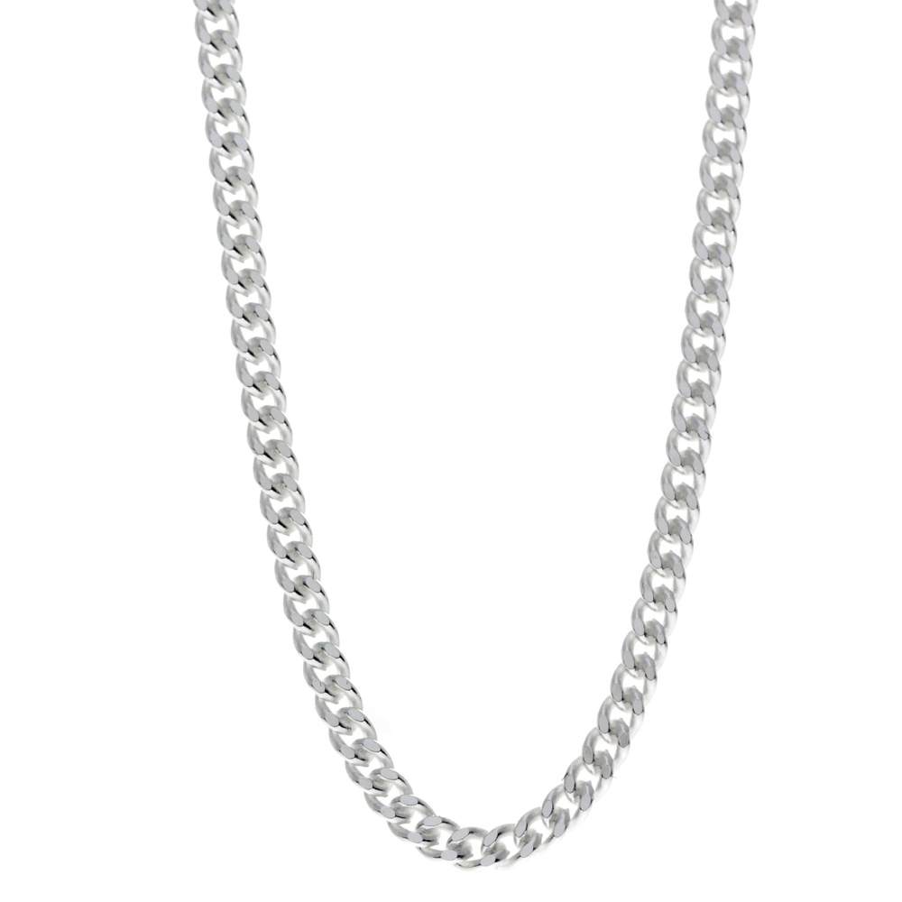Made in Italy - 925 Sterling Silver 2 Sturdy 2 mm Thick Unisex Curbs Chain Necklace - GCH020