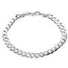 Fine 925 Sterling Silver Classic Curbs Men 6 mm Unisex Bracelet - GA-GMB1