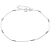 Load image into Gallery viewer, 925 Sterling Silver Anti-Tarnish Coated Triple Beads Plain Anklet Bracelet with extender - GA-ANK4