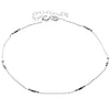 Load image into Gallery viewer, 925 Sterling Silver Anti-Tarnish Coated Triple Beads Plain Anklet Bracelet with extender - GA-ANK5