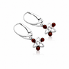 925 Sterling Silver & Genuine Baltic Amber Classic Celtic Drop Earrings - AE2FH