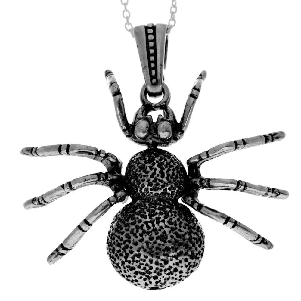 925 Sterling Silver Large Spider Pendant- KSP05