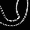 Made in Italy - 925 Sterling Silver 4 mm Thick Classic Men Unisex Curbs Chain Necklace - GA-GMN1