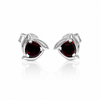 925 Sterling Silver & Genuine Baltic Amber Swirl Studs Earrings - 8575