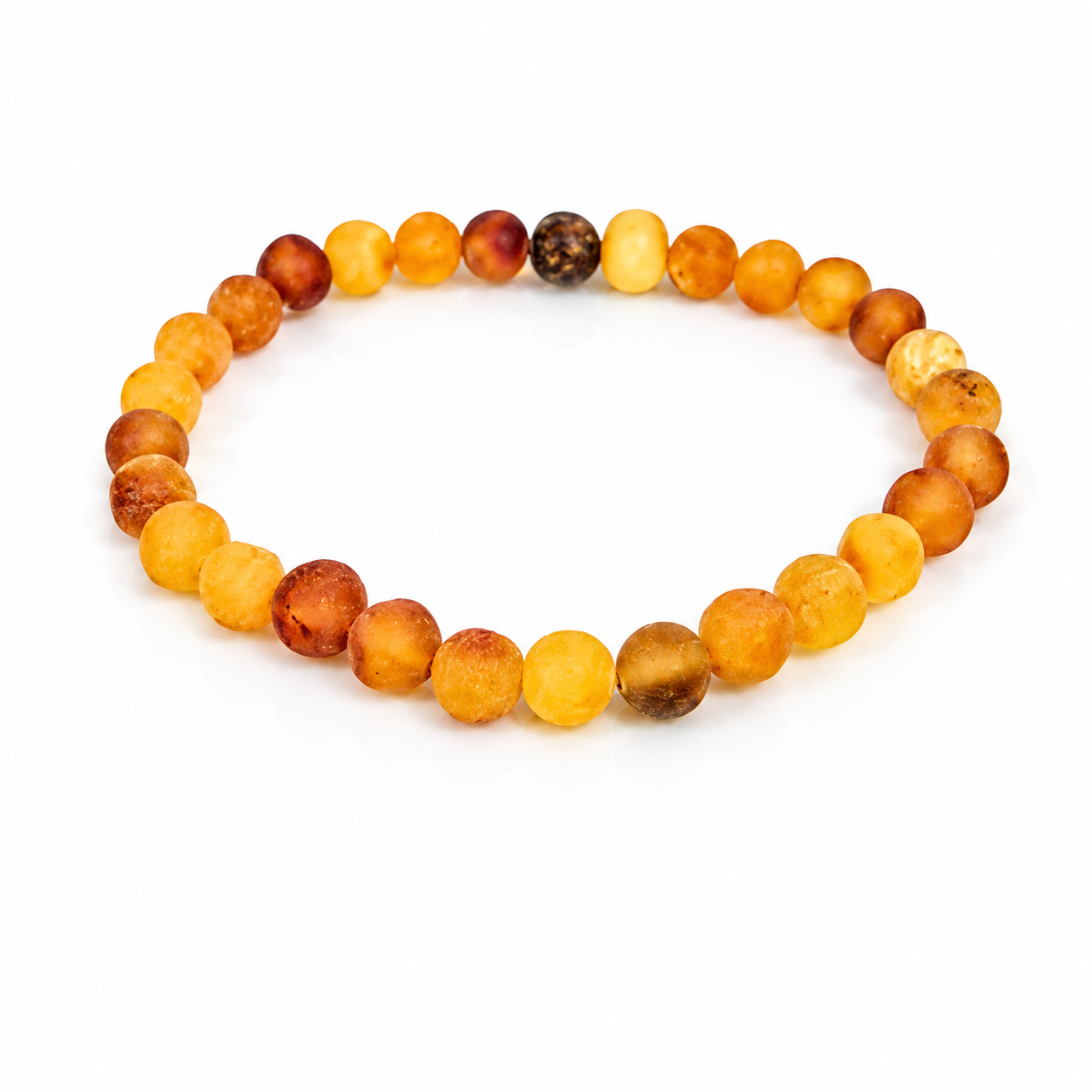 Genuine Natural Raw Baltic Amber Irregular Cabochons Luxurious Bracelet - JBT001