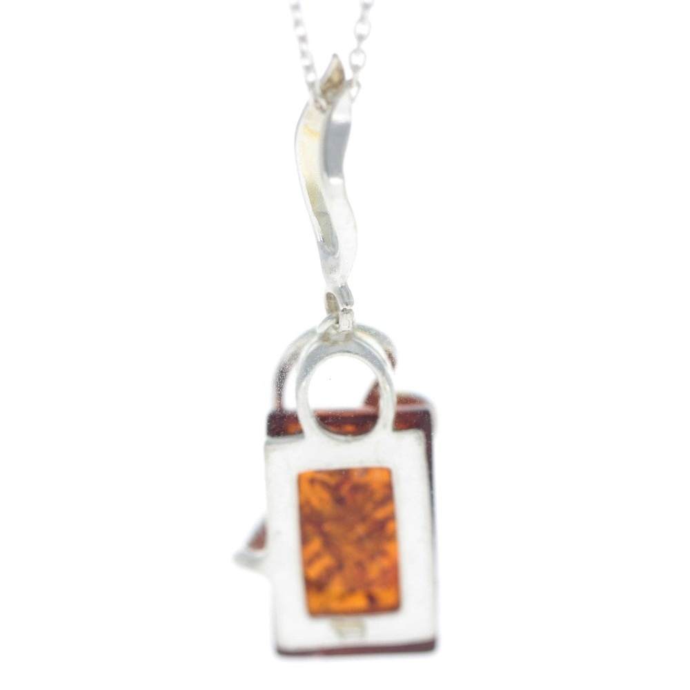 925 Sterling Silver & Baltic Amber Classic Pendant - G231S