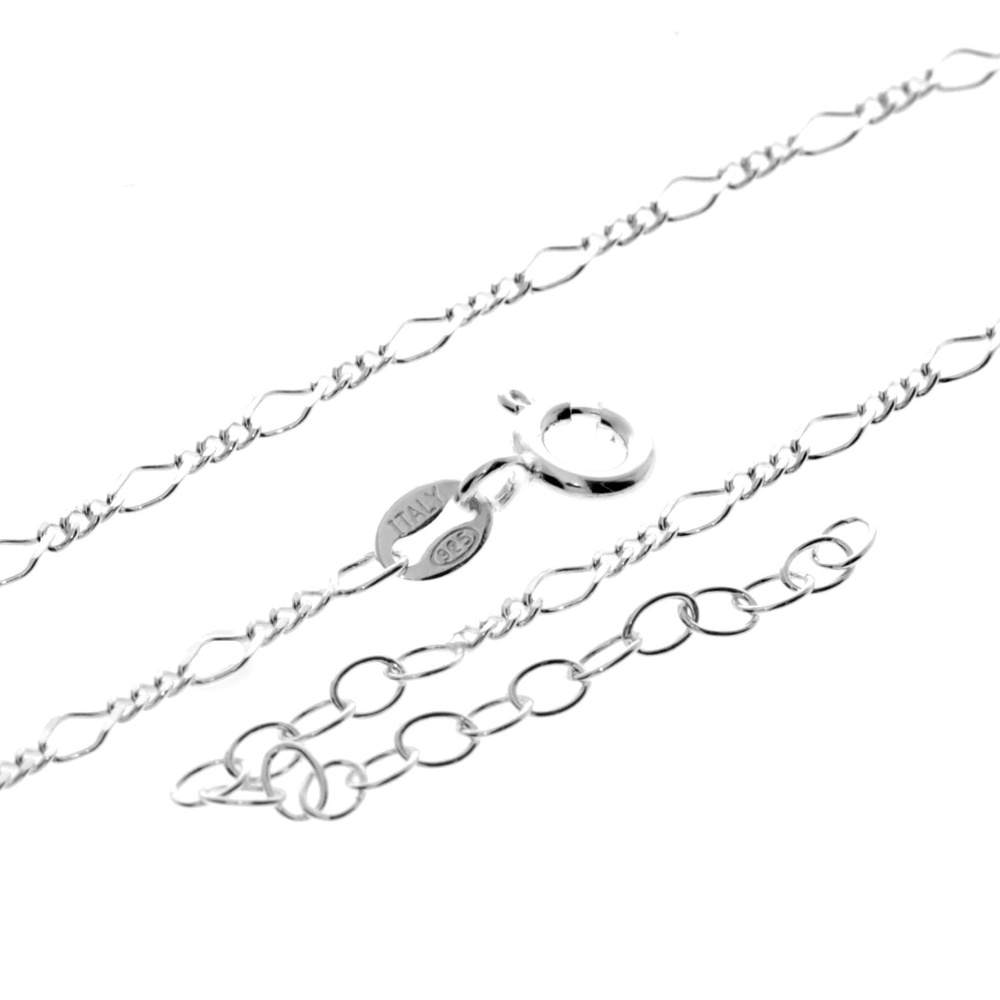 925 Sterling Silver Anti-Tarnish Plated Plain Anklet Bracelet with extender - GA-ANK2