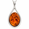 925 Sterling Silver & Baltic Amber Classic Pendant - 1835