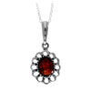 Load image into Gallery viewer, 925 Sterling Silver &amp; Genuine Baltic Amber Modern Flower Pendant- 649