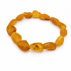 Genuine Natural Raw Baltic Amber Irregular 10-18 mm Nuggets Cabochons Luxurious Bracelet - JBT003