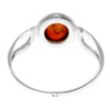 925 Sterling Silver & Genuine Baltic Amber Classic Designer Ring - 7267