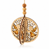 Wooden Christmas Tree Hanging Decoration with Natural Baltic Amber – LSUV7
