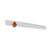 925 Sterling Silver & Baltic Amber Classic Slide Tie Clip - Perfect Father's Gift - AAC001