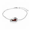 925 Sterling Silver & Genuine Baltic Amber Winter Santa Sledge Adjustable bracelet - AB502