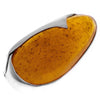 925 Sterling Silver & Baltic Amber Unique Amber Brooch - BR0122