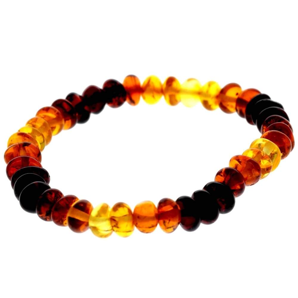 Certified Baltic Amber Baroque Beads Bracelet Elasticated - Sizes Child to Adult