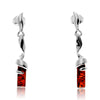 Load image into Gallery viewer, 925 Sterling silver &amp; Genuine Baltic Amber Modern Drop Earrings - GL1024