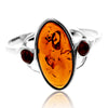 Load image into Gallery viewer, 925 Sterling Silver &amp; Genuine Baltic Amber Classic Ring - GL490