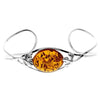 925 Sterling Silver & Baltic Amber Bangle - GL511