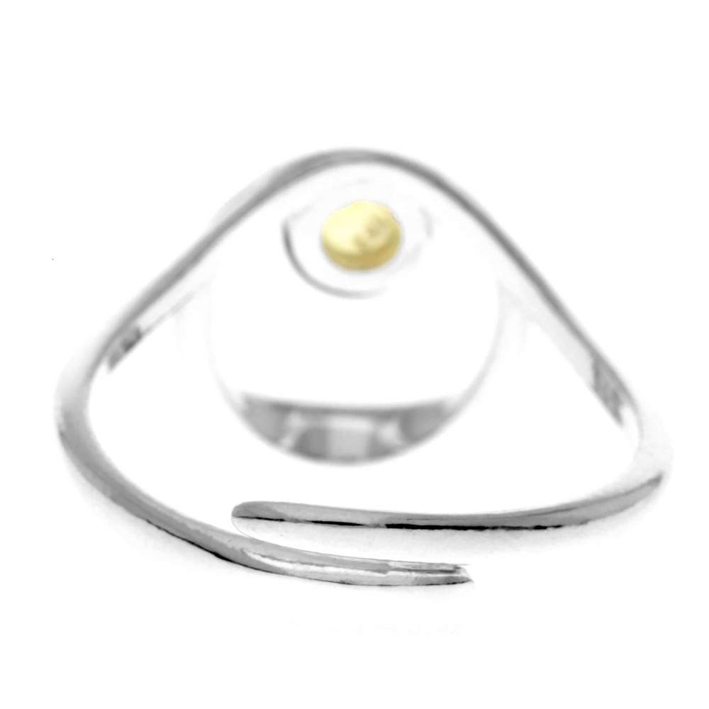 925 Sterling Silver & Baltic Amber Modern Designer Ring - GL718