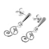 925 Sterling Silver Classic Drop Clef Earrings - GS003