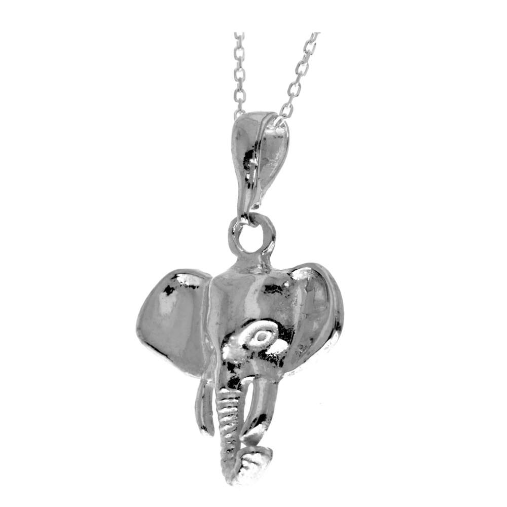 925 Sterling Silver Classic Elephant Pendant - GS205