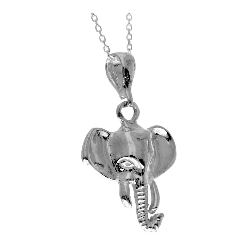 925 Sterling Silver Classic Elephant Pendant - GS205