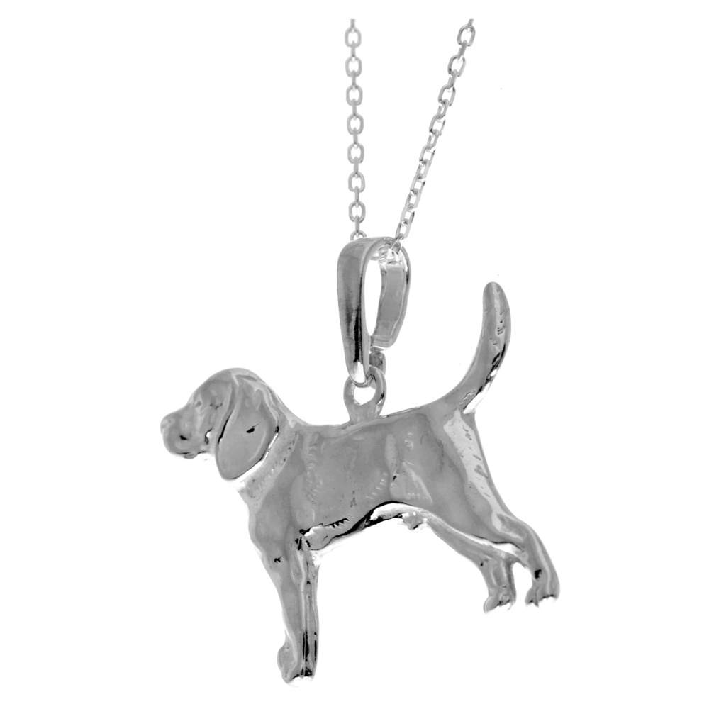 925 Sterling Silver Classic Dog Pendant - GS206