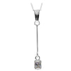 Sterling Silver &  with Cubic Zirconia's Modern Drop Pendant - GS210