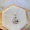 925 Steling Silver & Genuine Baltic Amber Celtic Flower of Life Pendant - GL2059