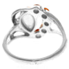 925 Sterling Silver & Genuine Baltic Amber Heart  Designer Ring - M417