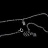 925 Sterling Silver Rhodium Plated Plain Anklet Bracelet with Rectangular Crystal - CH-N14-LO-A