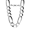Made in Italy - 925 Sterling Silver Thick 5.4 MM Figaro Chain with an anti-tarnish coating - GA-GMN5