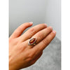 925 Sterling Silver & Baltic Amber Modern Adjustable Ring - GL403