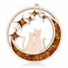 Amber Vitrage Hanging Ornament - Genuine Baltic Amber Decoration (11 cm) - V024