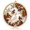 Amber Vitrage Hanging Ornament - Genuine Baltic Amber Decoration (11 cm) - V025