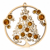 Amber Vitrage Hanging Ornament - Genuine Baltic Amber Decoration (11 cm) - V031