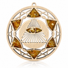 Amber Vitrage Hanging Ornament - Genuine Baltic Amber Decoration (11 cm) - V033