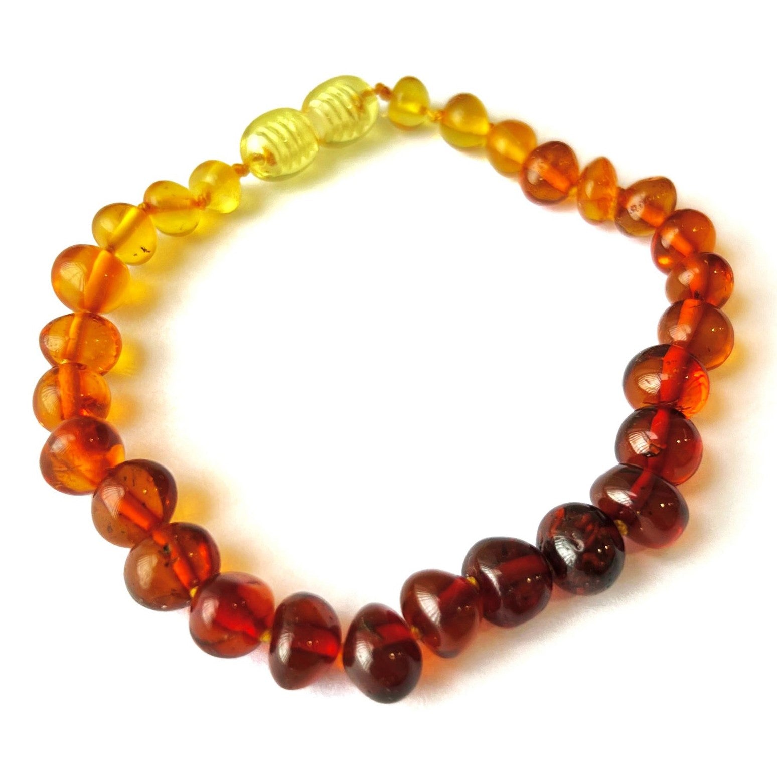 100% Genuine Baltic Amber Beautiful Baroque Bracelets in Ombre colours - BAROMBB