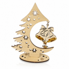 Wooden Christmas Tree Decoration with Angel & Natural Baltic Amber – LSUV4