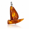 Genuine Baltic Amber Sail Souvenir Pendant - JSUV17