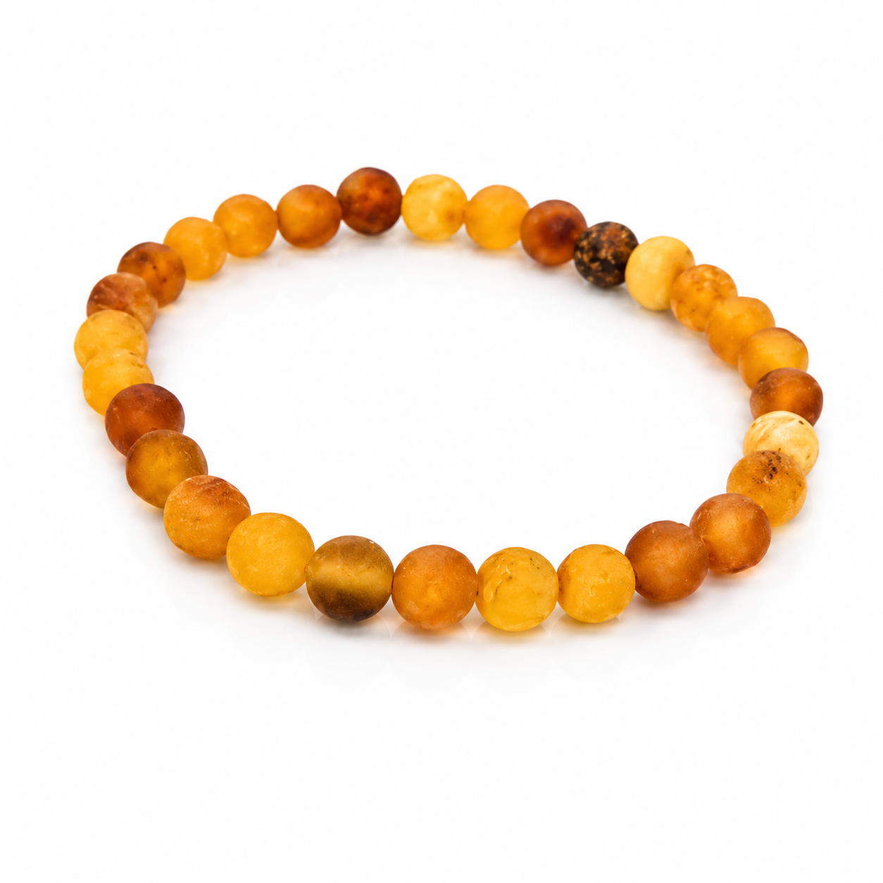 Genuine Natural Raw Baltic Amber Irregular Cabochons Luxurious Bracelet - JBT001