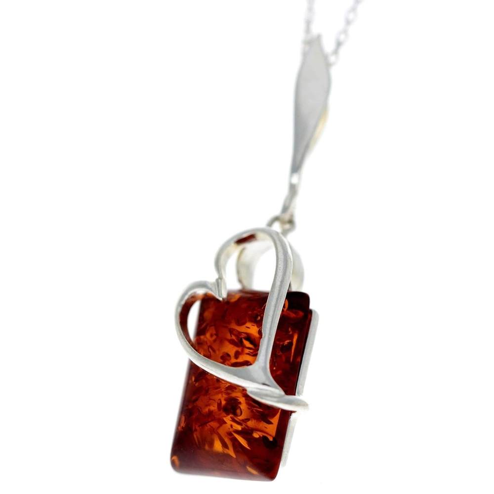 925 Sterling Silver & Baltic Amber Classic Pendant - G231S