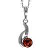 925 Sterling Silver & Genuine Baltic Amber Modern Drop Pendant 1561