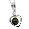Load image into Gallery viewer, 925 Sterling Silver &amp; Genuine Baltic Amber Classic Heart Pendant - 1674