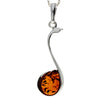 Load image into Gallery viewer, 925 Sterling Silver &amp; Genuine Teardrop Baltic Amber Classic Pendant - 1793