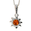 Load image into Gallery viewer, 925 Sterling Silver &amp; Genuine Baltic Amber Classic Star Pendant - 1829