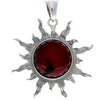 Load image into Gallery viewer, 925 Sterling Silver &amp; Genuine Baltic Amber Large Start / Sun Pendant - 1864